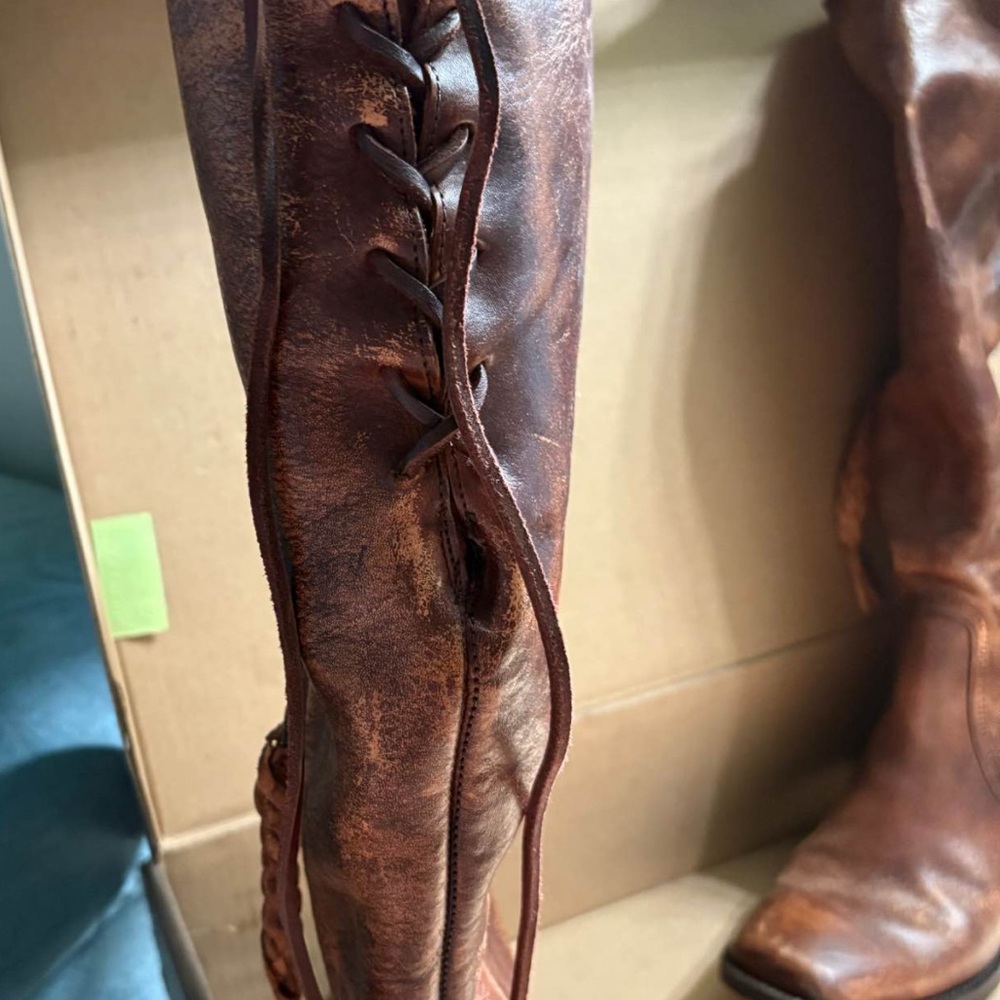 ARIAT Brown Leather Tall Riding Boots sz 9B Worn 1x - Picture 2 of 7
